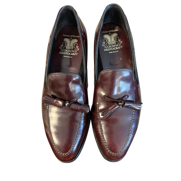 Johnston & Murphy Men's Tassel Loafers Size 11 Reddish Brown Dress Shoes
